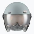 Dětská  lyžařská helma  UVEX Rocket Visor Jr rhino/blush matt/mirror silver/lasergold lite 2