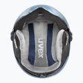 Dětská  lyžařská helma  UVEX Rocket Visor Jr blue puzzle matt/mirror blue/smoke 4