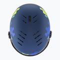 Dětská  lyžařská helma  UVEX Rocket Visor Jr blue puzzle matt/mirror blue/smoke 5