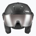 Lyžařská helma UVEX Instinct Visor PRO V black matt/silver/silver