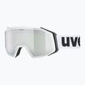 Lyžařské brýle  UVEX Gravity FM white matt/mirror silver clear green