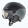 Lyžařská helma UVEX Wanted Visor Pro V black/silver matt