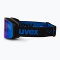 Dětské lyžařské brýle UVEX Pwdr FM black matt/mirror blue smoke clear 4