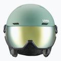 Lyžařská helma UVEX Wanted Visor oxid green matt/mirror gold/smoke