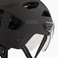 Cyklistická helma UVEX Stride Visor black matt/litemirror silver 8
