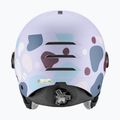 Dětská lyžařská helma UVEX Rocket Visor Jr cool lavender abstract matt/mirror silver/laser gold 4