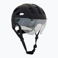 Cyklistická helma UVEX Stride Visor black matt/lite mirror silver