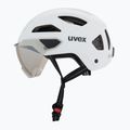 Cyklistická helma UVEX Stride Visor white matt/lite mirror silver 3