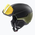 Lyžařská helma UVEX Horizon CV black/khaki matt 6