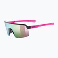 Dětské sluneční brýle UVEX Dyrt Jr black pink mat/mirror pink