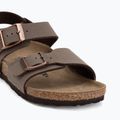 Dětské sandály BIRKENSTOCK New York Birkibuc Narrow mocha 7