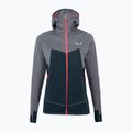 Salewa Puez Hybrid PL FZ Hoody dámská fleecová mikina šedo-zelená 00-0000027389
