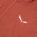 Dámská trekingová mikina Salewa Agner Hybrid PL/DST FZ Hoody etruscan red melange 3