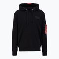 Pánská mikina Alpha Industries Red Stripe Hoodie black