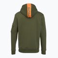 Pánská mikina Alpha Industries Red Stripe Hoodie dark green 2