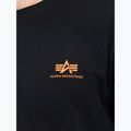 Pánské tričko Alpha Industries Basic Small Logo black/neon orange 4