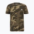 Pánské tričko Alpha Industries Basic Small Logo Camo olive 4