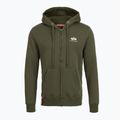 Pánská mikina Alpha Industries Basic Zip SL dark olive