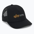 Pánská kšiltovka Alpha Industries Label Trucker black