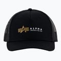 Pánská kšiltovka Alpha Industries Label Trucker black