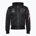 Pánská bunda  Alpha Industries MA-1 VF Hood Dark Side black / reflective