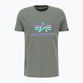 Pánské tričko Alpha Industries Basic Rainbow Reflective vintage green