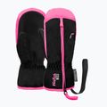 Dětské lyžařské rukavice Reusch Ben Mitten black/ knockout pink