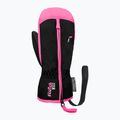 Dětské lyžařské rukavice Reusch Ben Mitten black/ knockout pink 2