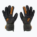 Reusch Attrakt Freegel Silver Finger Support Juniorské brankářské rukavice černo-zelené 5372030-5555