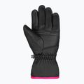 Dětské lyžařské rukavice Reusch Alan black/pink glo 7