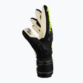 Reusch Attrakt Freegel Gold Finger Support Juniorské brankářské rukavice černá/bezpečně žlutá 4