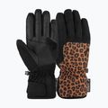 Dámské lyžařské rukavice Reusch Keira R-Tex XT black/brown leopard