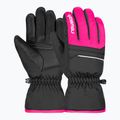 Dětské lyžařské rukavice Reusch Alan Junior black/pink glo 2