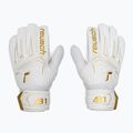 Dětské brankářské rukavice Reusch Attrakt AB1 Solid Junior white/gold 2