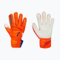 Dětské brankářské rukavice Reusch Attrakt Solid Finger Support Junior shocking orange/blue