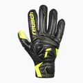 Dětské brankářské rukavice Reusch Attrakt Starter Solid Finger Support Junior black/safety yellow 2