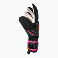 Brankářské rukavice Reusch Attrakt Solid black/aqua blue/shocking orange 4