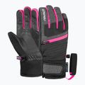 Dětské lyžařské rukavice Reusch Leo R-Tex XT black/black melange/pink glo