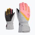 ZIENER Loriko AS dětské lyžařské rukavice šedorůžové 801993 6