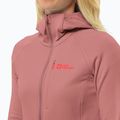 Dámská fleecová mikina Jack Wolfskin dámská fleecová bunda Kolbenberg Hooded Fz mineral red 3