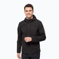 Jack Wolfskin Bornberg Hoody pánská softshellová bunda černá 1307471_6000