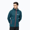 Pánská fleece mikina Jack Wolfskin Hydro Grid Hooded FZ modrá 1710002