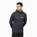 Pánská fleece mikina Jack Wolfskin Hydro Grid Hooded FZ šedá 1710002