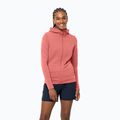 Dámská trekingová mikina Jack Wolfskin Modesto Hooded růžová 1706254