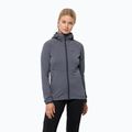 Dámská trekingová mikina Jack Wolfskin  Kolbenberg Hooded FZ šedá 1711071