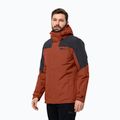 Jack Wolfskin pánská bunda do deště Romberg 3v1 carmine