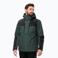 Jack Wolfskin pánská bunda do deště Jasper 3v1 černá olivová