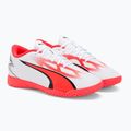 Dětské kopačky PUMA Ultra Play IT Jr puma white/puma black/fire orchid 4