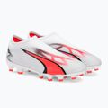 PUMA Ultra Match Ll FG/AG Jr dětské kopačky puma white/puma black/fire orchid 4