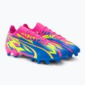 Pánské kopačky PUMA Ultra Match Energy FG/AG luminous pink/yellow alert/ultra blue 4